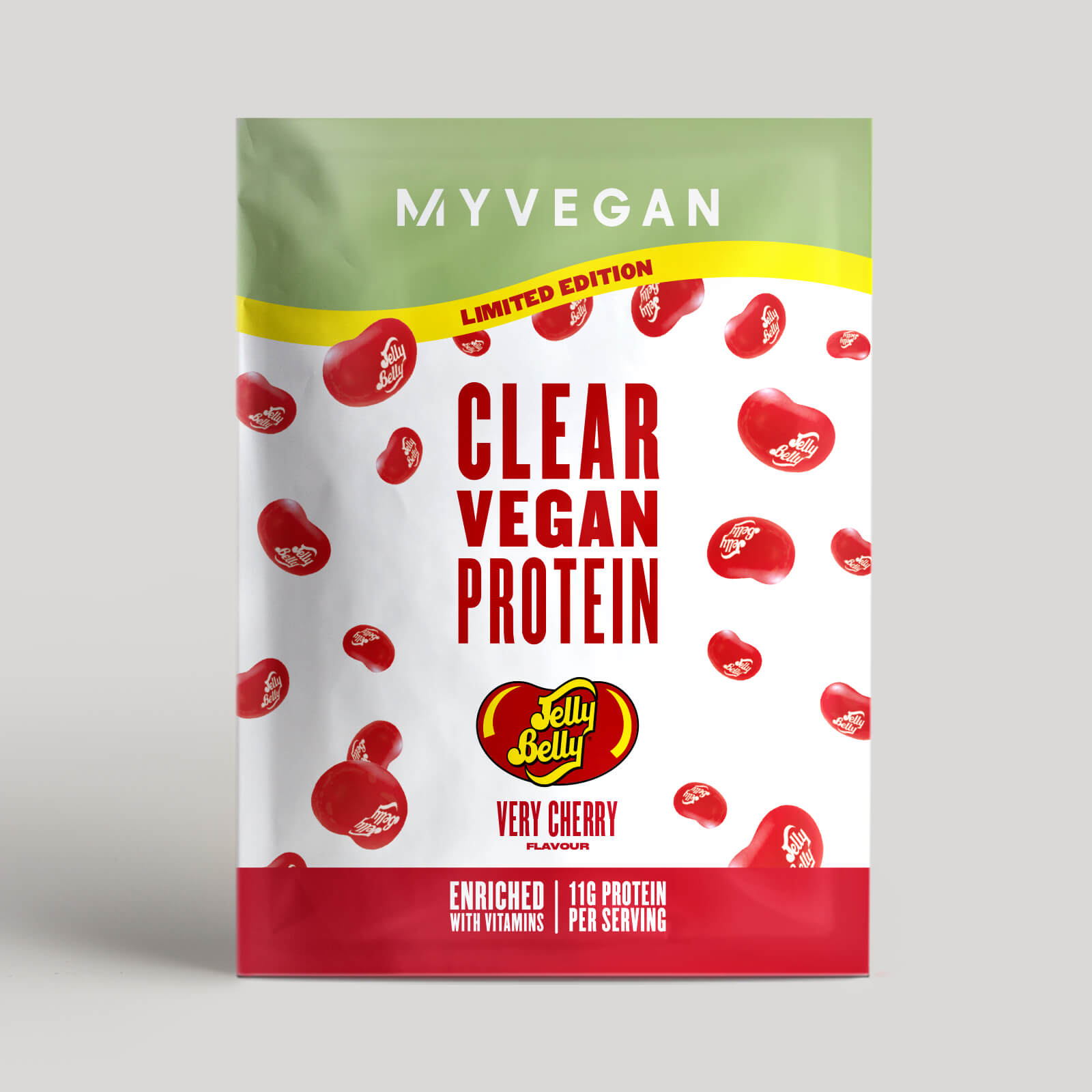 5059883176314 - Clear Vegan Protein (Probe) - 16g - Jelly Belly - Very Cherry