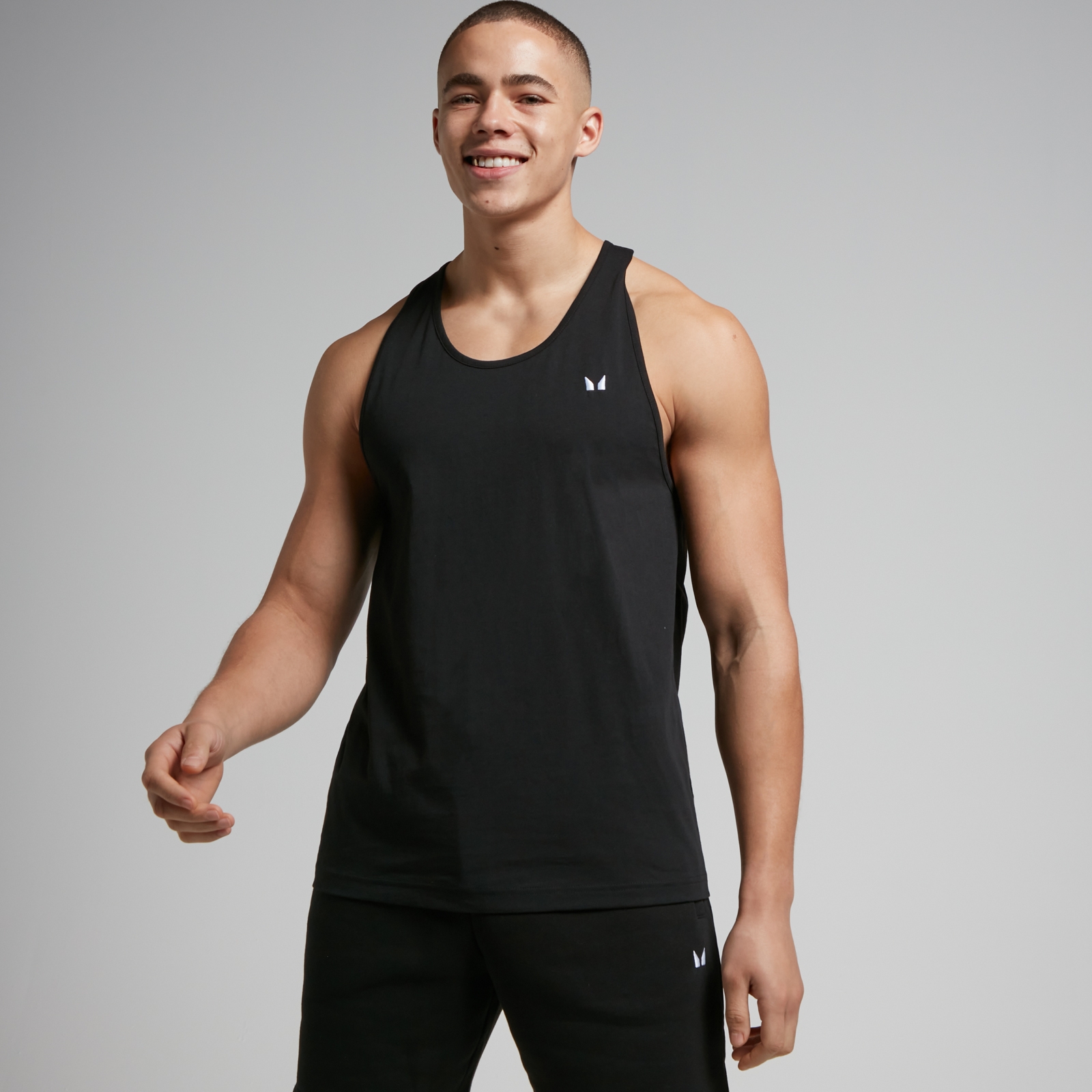 5059883222745 - Herren Rest Day Stringer-Top – Schwarz - M