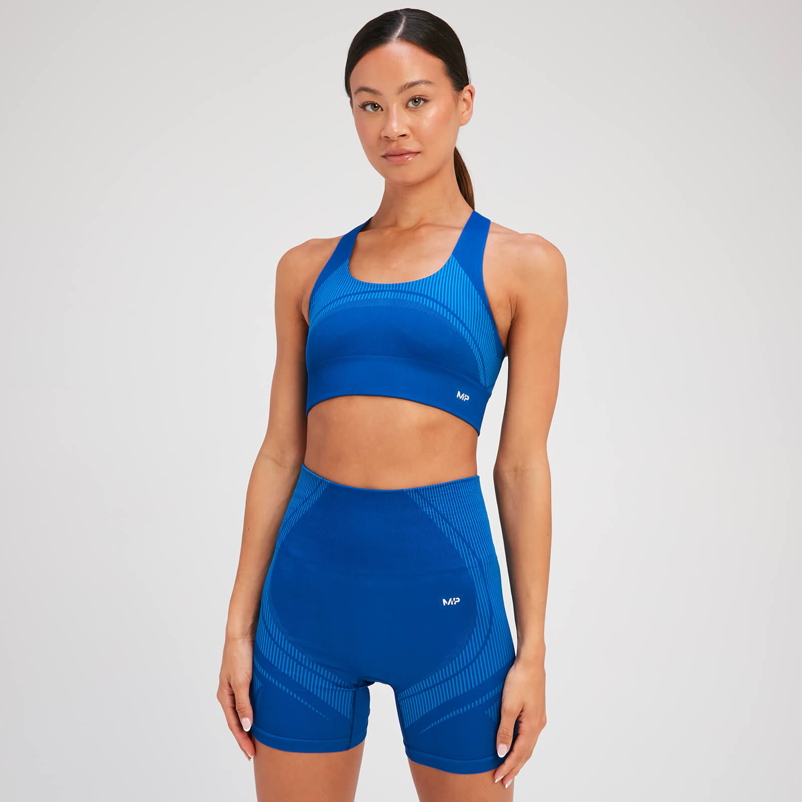 5059883245614 - Damen Tempo Ultra Nahtloser Sport-BH – Surf-Blau - S