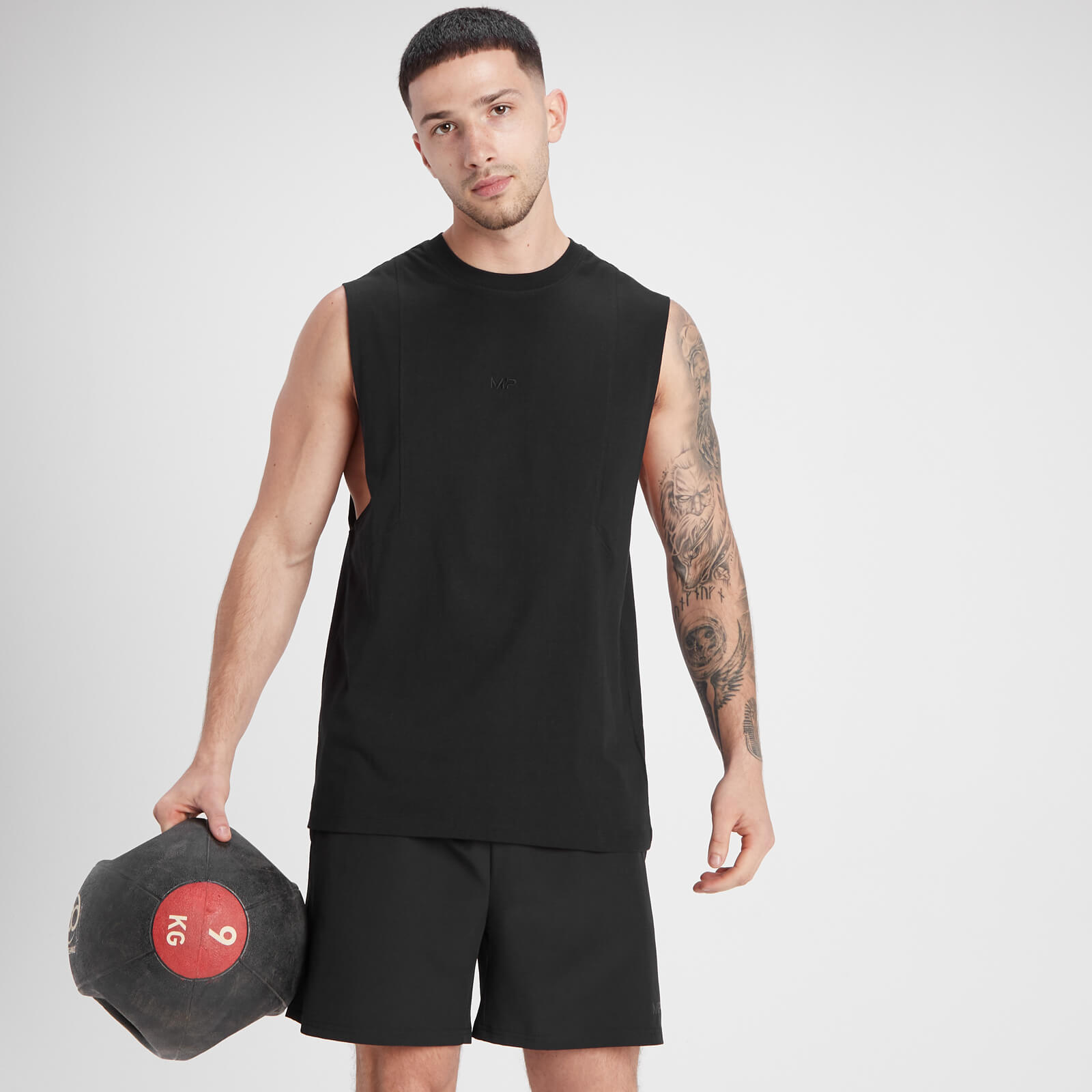 5059883248608 - Herren Adapt Tanktop mit weitem Armausschnitt – Schwarz - XS