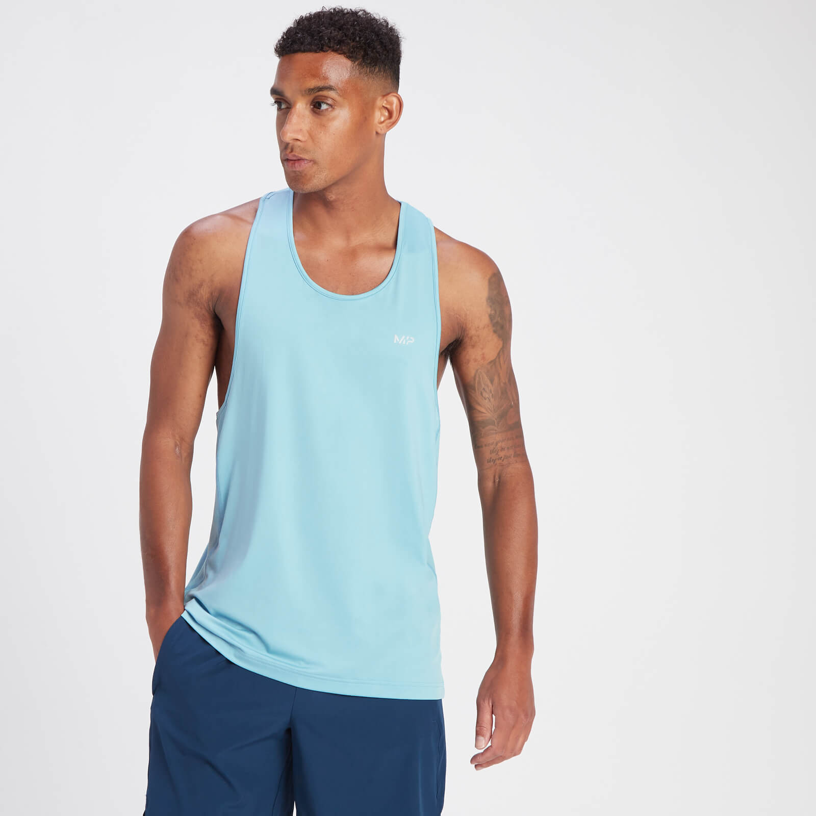 5059883250359 - Velocity Top mit Ringerrücken für Herren — Himmelblau - XL