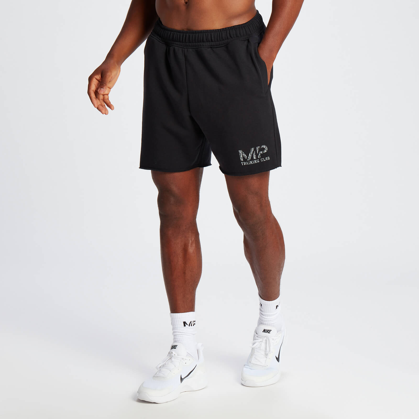 5059883253022 - Herren Tempo Baumwoll-Sweatshorts – Schwarz - S