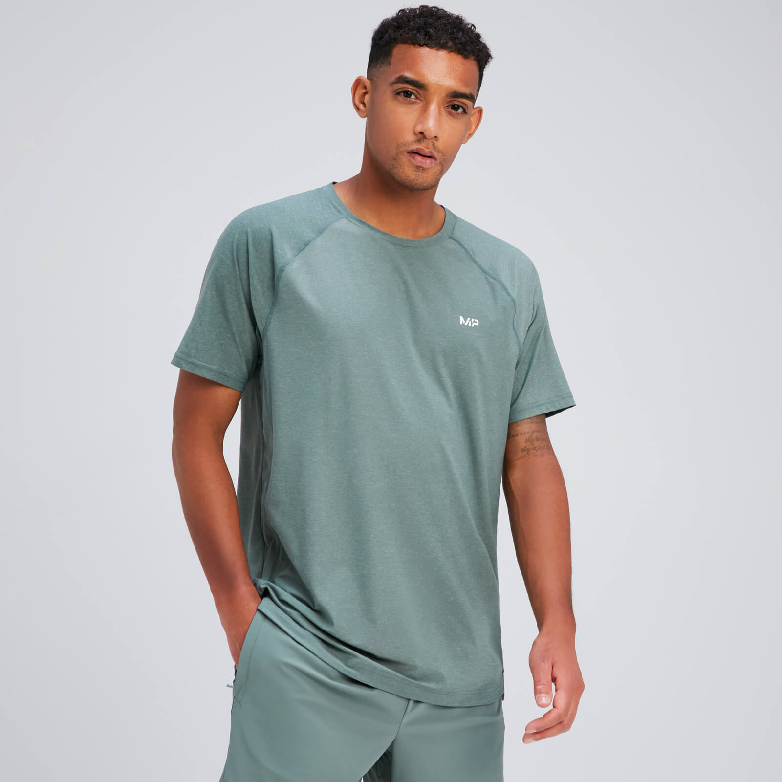 5059883253411 - Tempo Kurzarm-T-Shirt für Herren – Helles Schiefergrau - XL