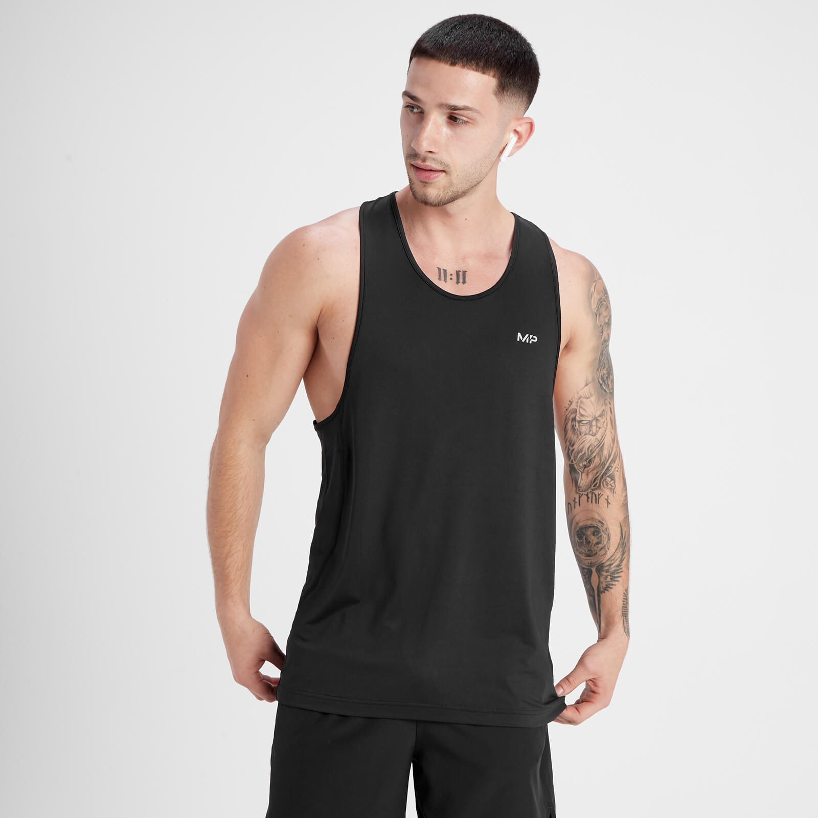 5059883254937 - Velocity Top mit Ringerrücken für Herren — Schwarz - L