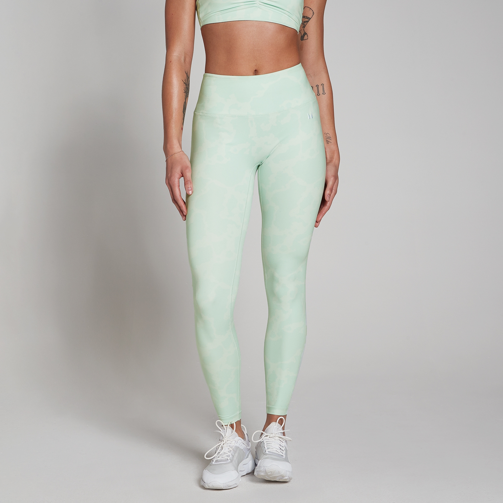 5059883276540 - Damen Tempo Abstract Leggings – Soft-Mint - M