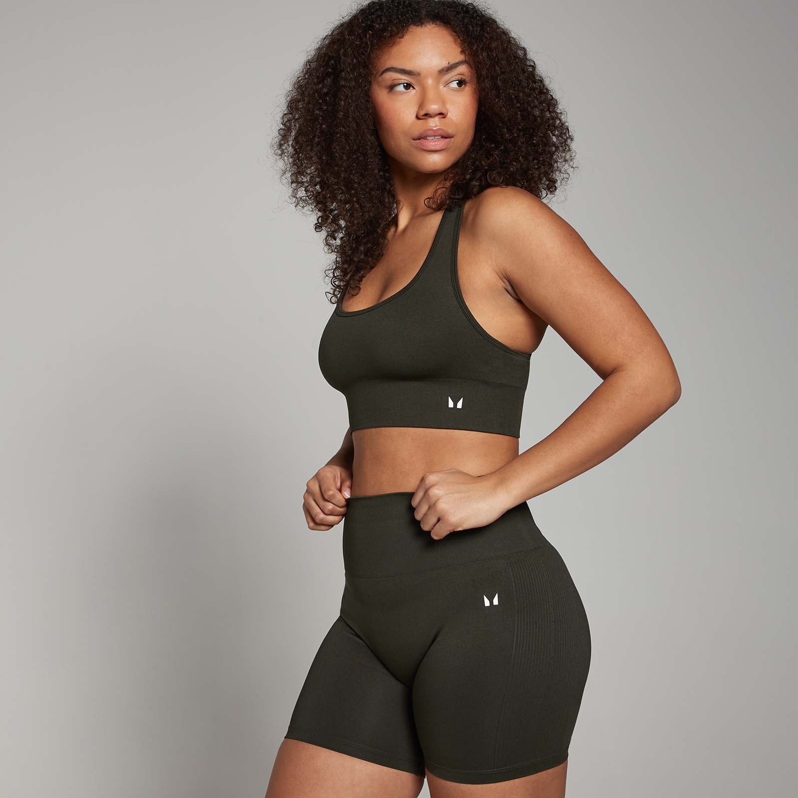 5059883284835 - Damen Shape nahtloser Sport-BH — Waldgrün  - XS