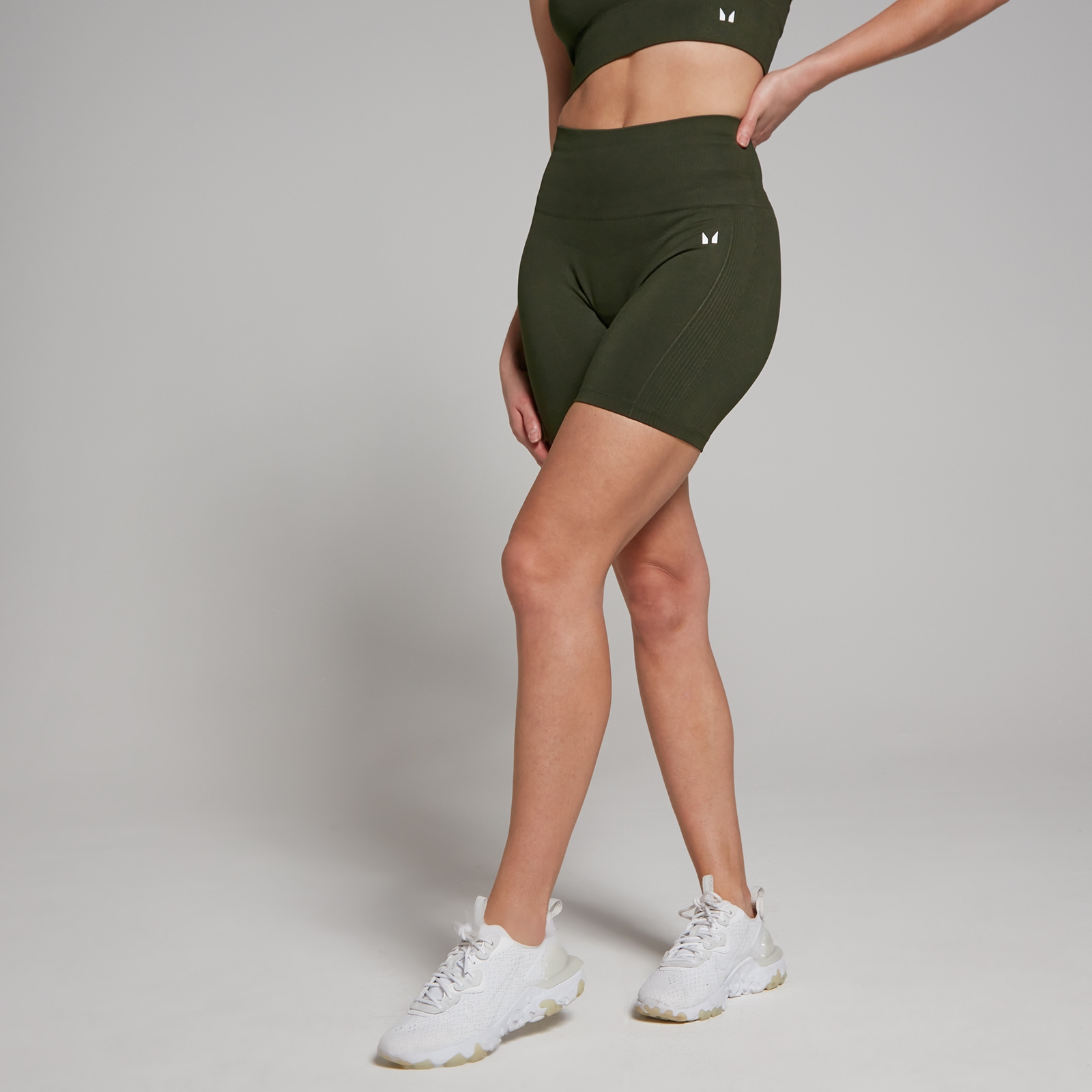 5059883285467 - Womens Shape Seamless Cycling Shorts - Forest Green - XS