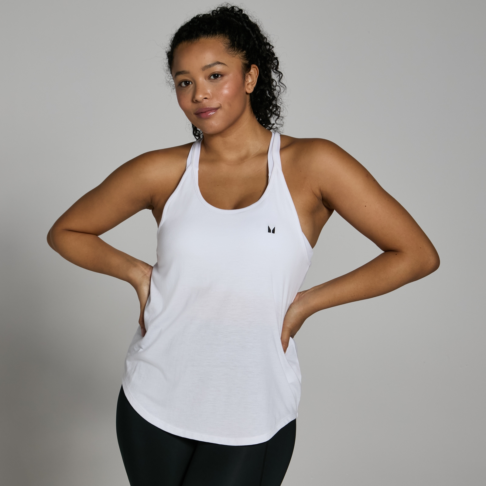 5059883315089 - Womens Training Strappy Vest - White  - XXS