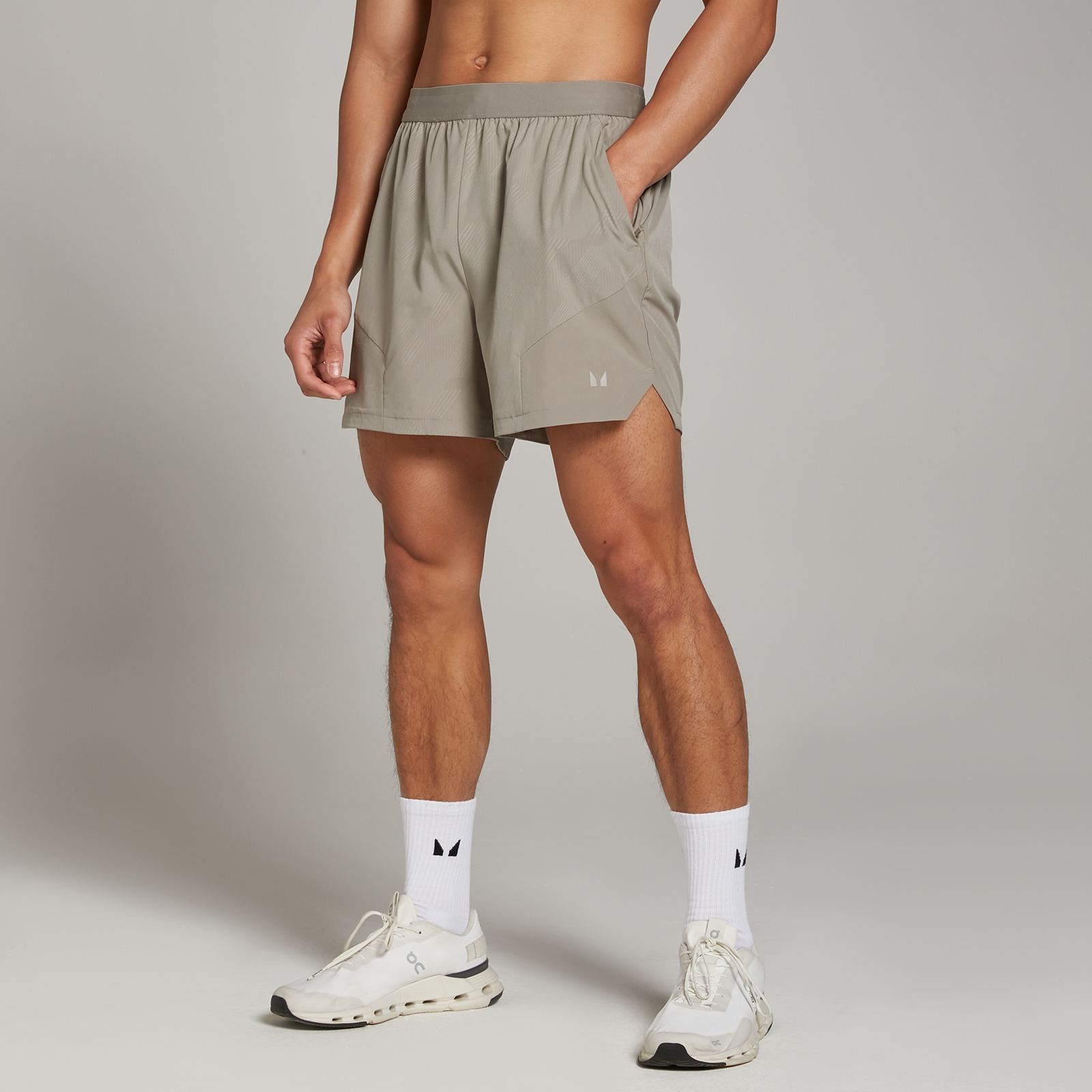 5059883326887 - Herren Tempo Geprägte Trainings-Shorts – Tonerde - XL