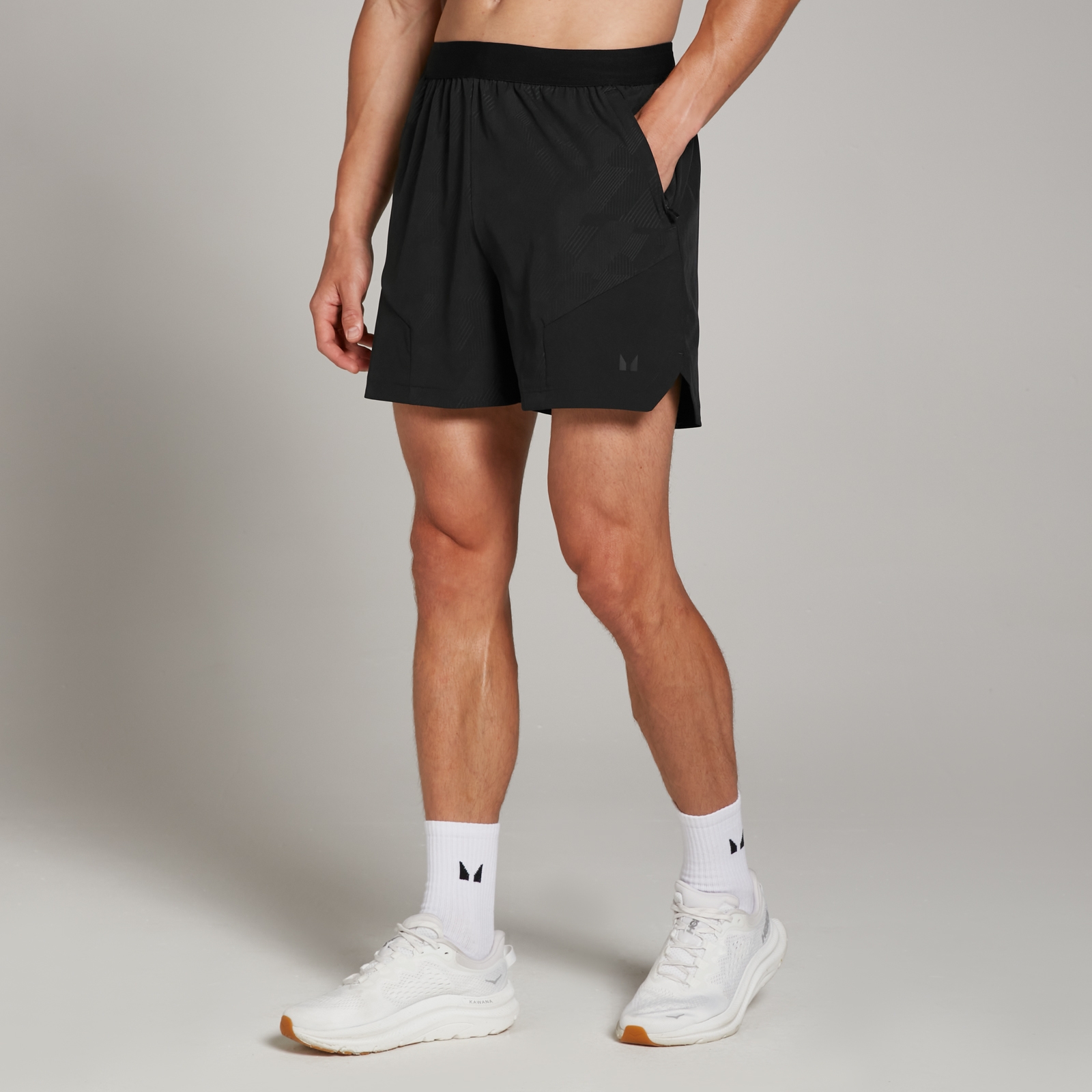 5059883326917 - Herren Tempo Geprägte Trainings-Shorts – Schwarz - XS