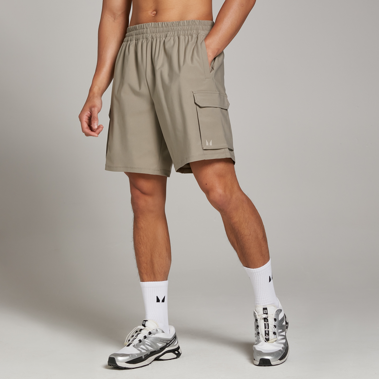 5059883327068 - Herren Tempo Gewebte Cargo Shorts – Tonerde - S