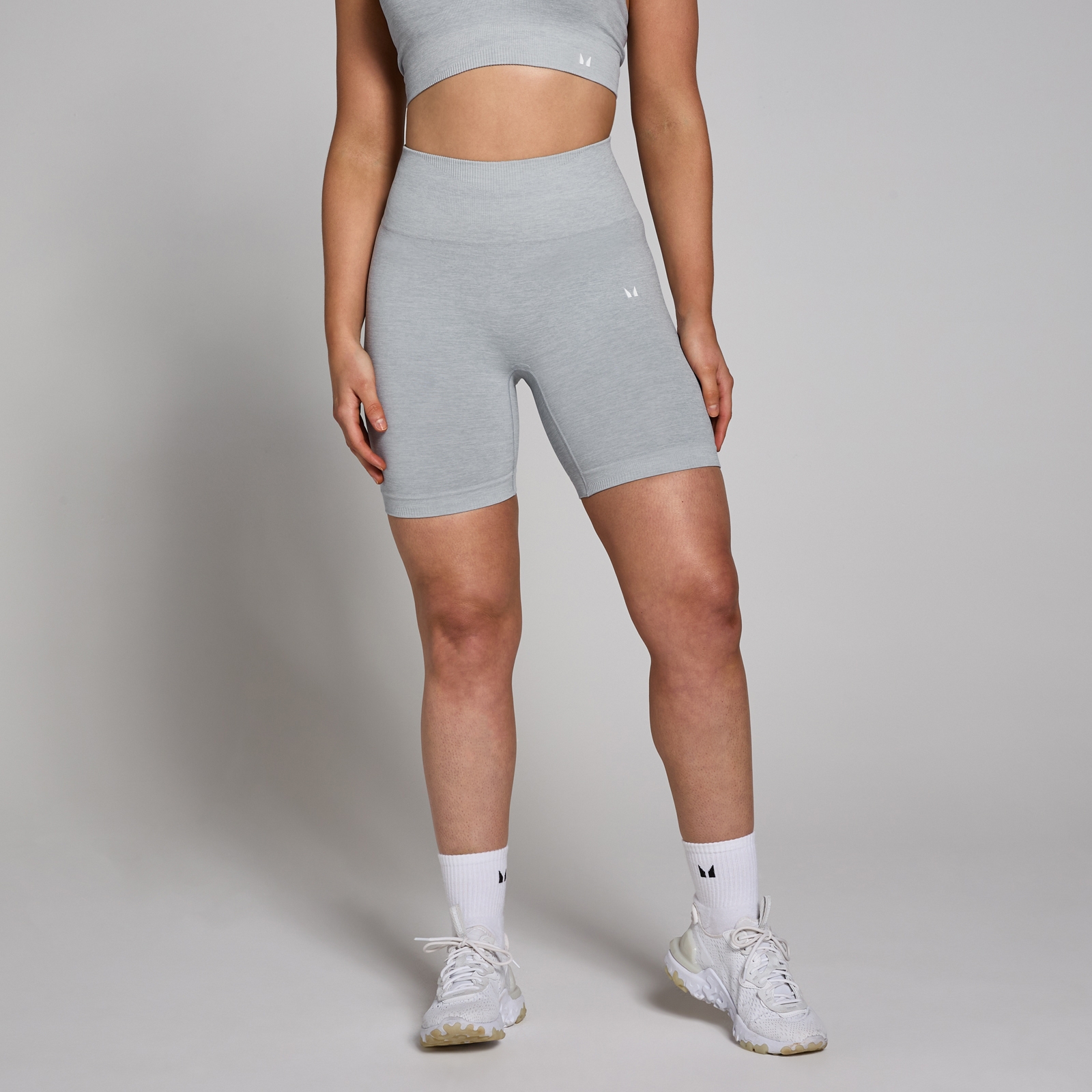 5059883335575 - Womens Tempo Seamless Shorts - Grey Marl - XS