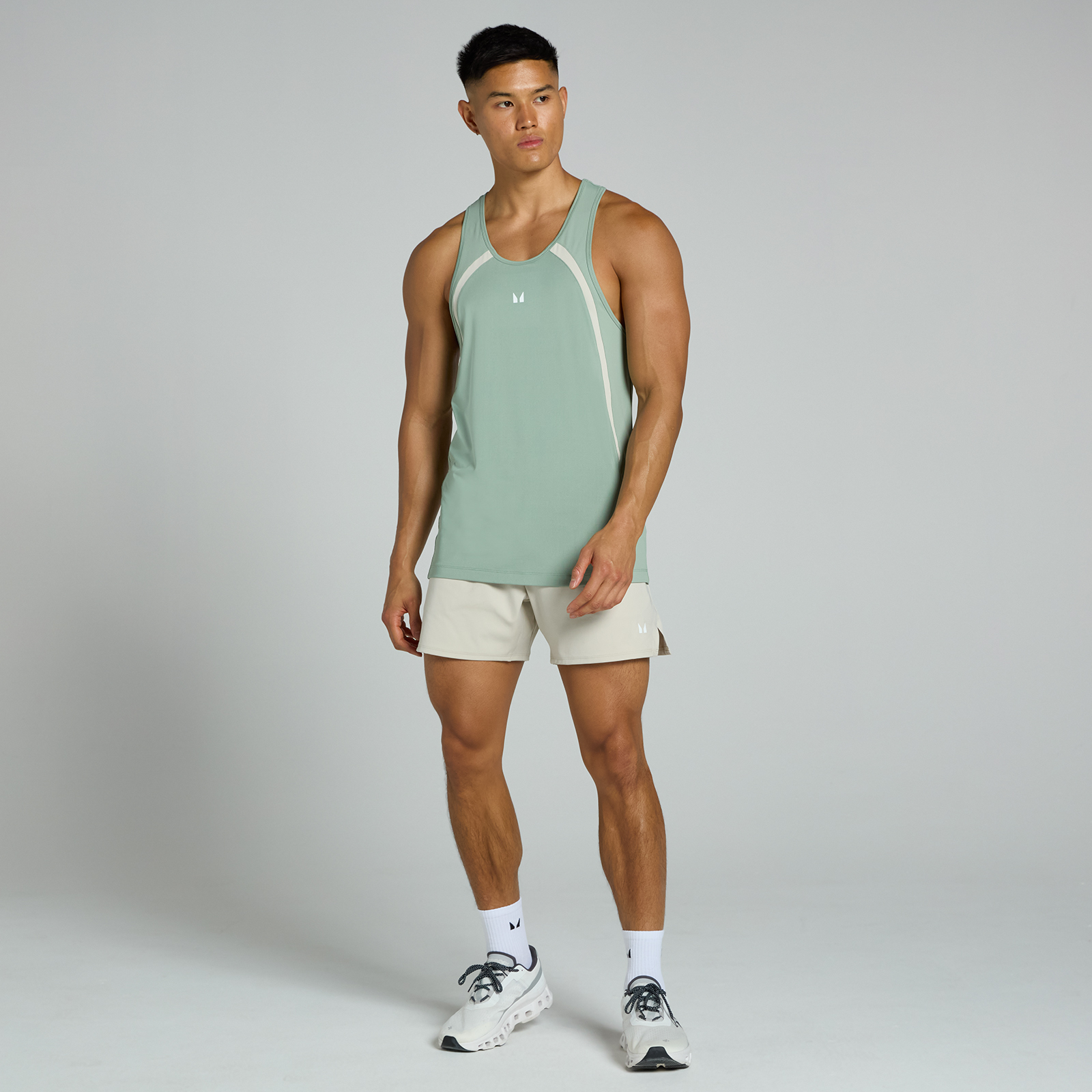 5059883371504 - Herren Tempo Panel Stringer-Top – Hellgrün - M