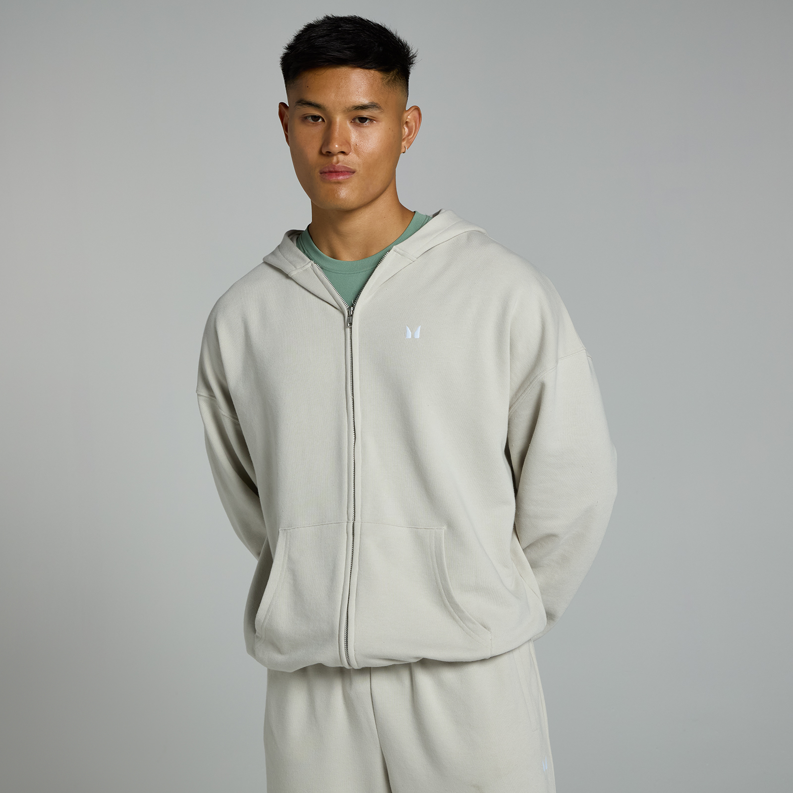 5059883374314 - Herren Tempo Kapuzenpulli mit durchgehendem Reißverschluss – Asche - L 5059883374314 - Herren Tempo Kapuzenpulli mit durchgehendem Reißverschluss – Asche - L