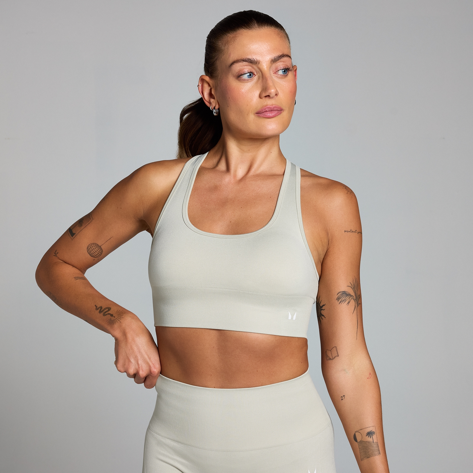5059883383750 - Damen Shape Nahtloser Sport-BH — Aschgrau - XL