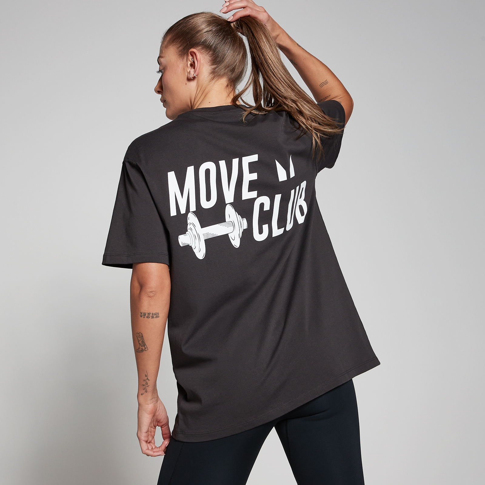 5059883419923 - FIBO Oversized Move Club T-Shirt – Gewaschenes Schwarz - XXL-XXXL