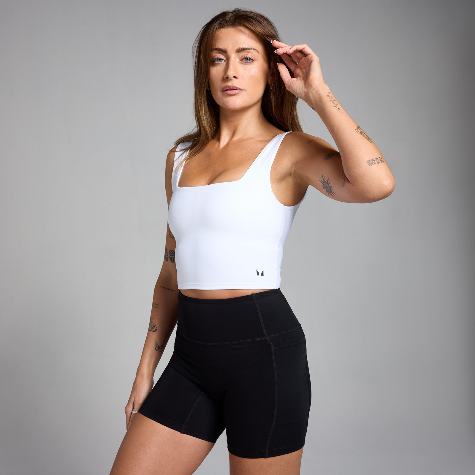 5059883421780 - MP Damen Active Top mit quadratischem Ausschnitt – Weiß - XS