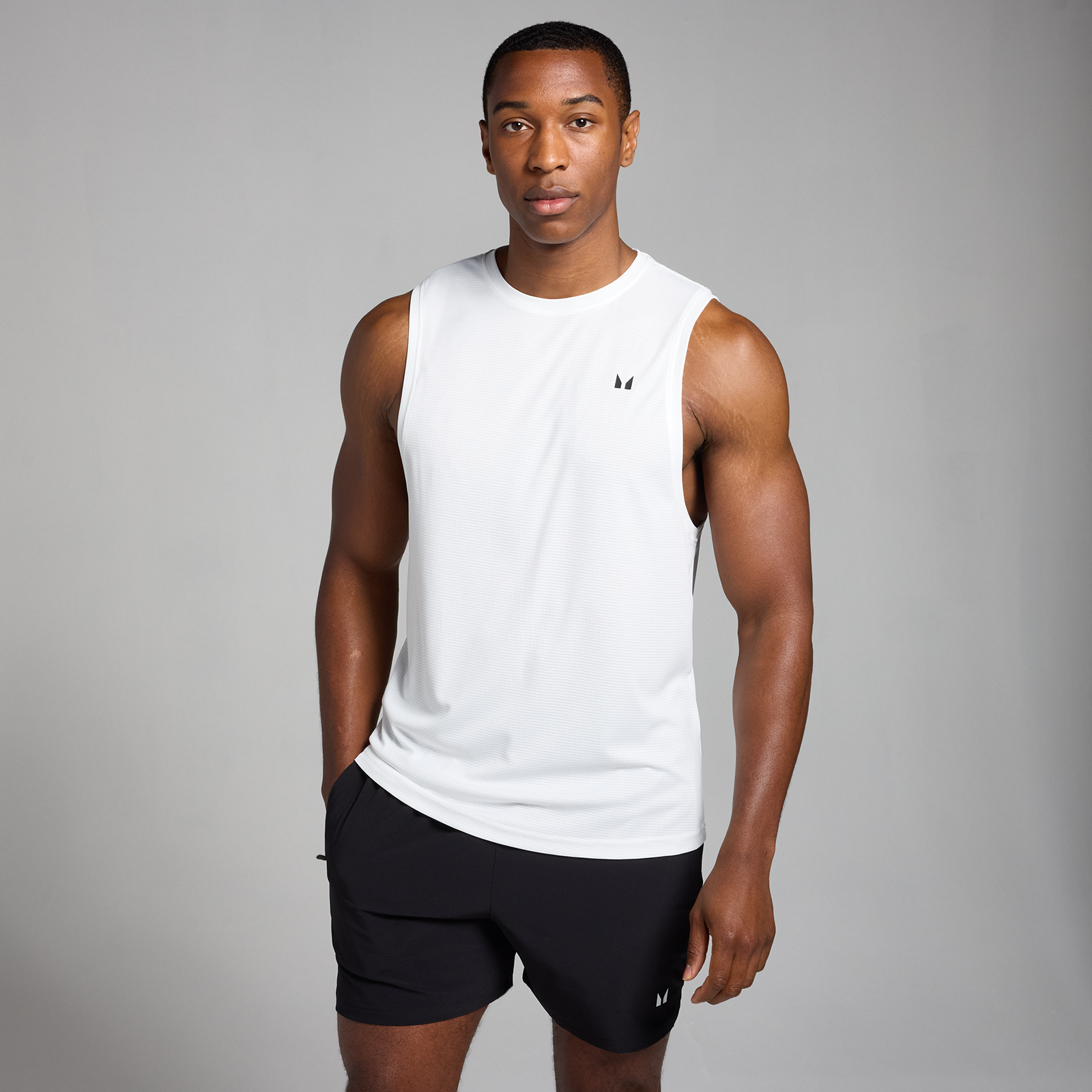 5059883428338 - MP Herren Active Grid Trainings-Tanktop – Weiß - XL