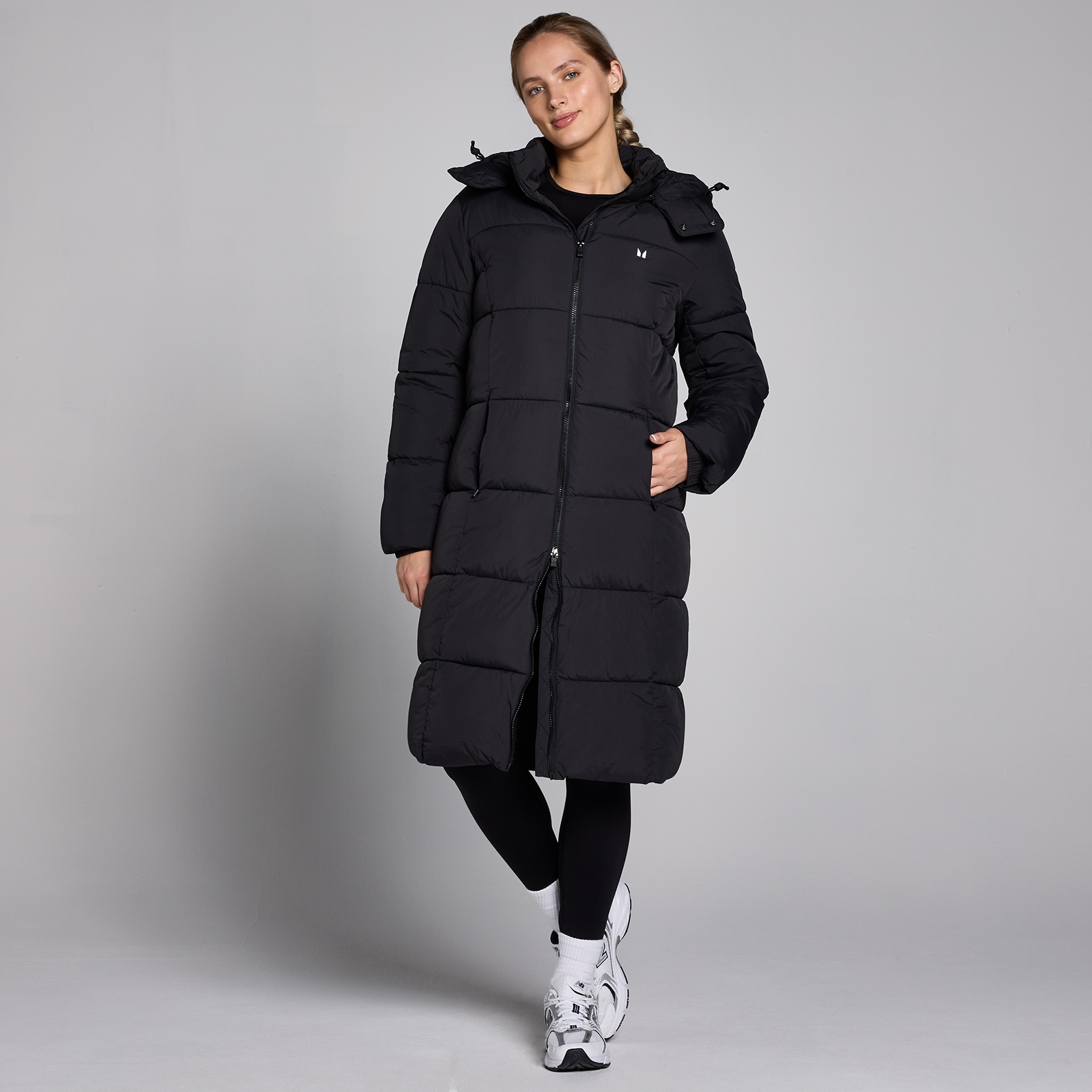 5059883428444 - Womens Long Padded Puffer Jacket - Black - M