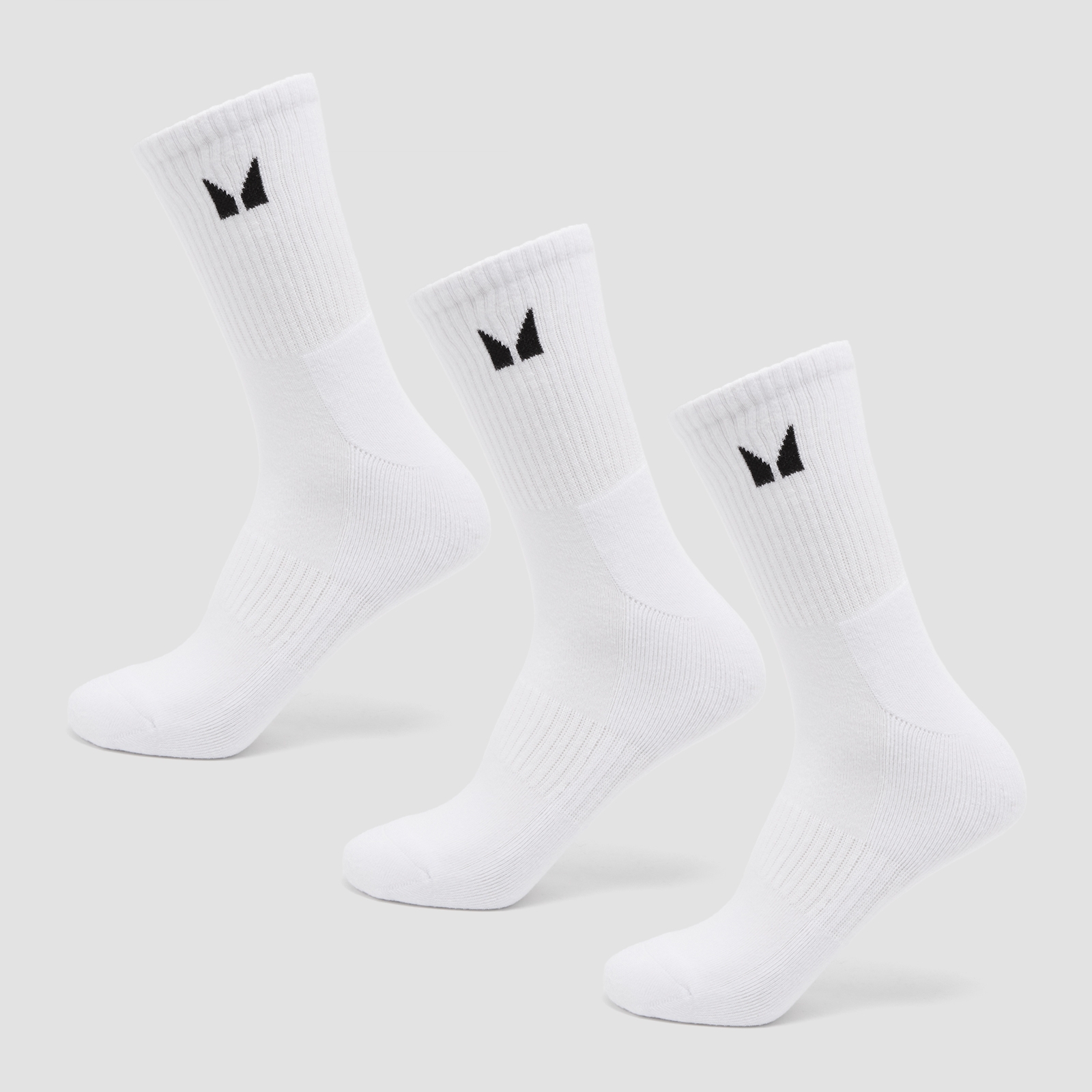 5059883435770 - Unisex Crew Socks (3 Pack) - White - UK 12-14