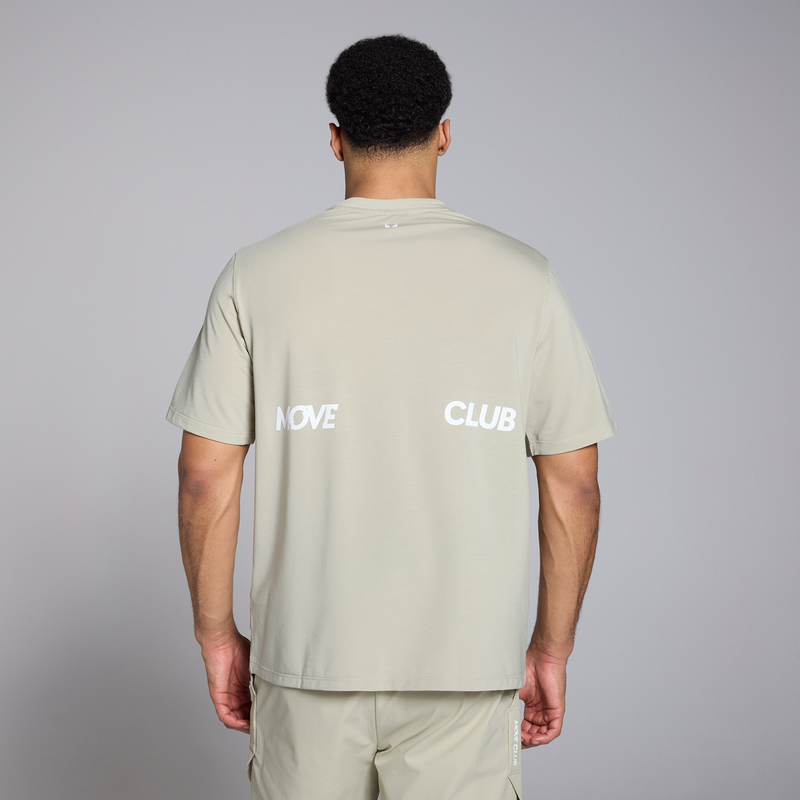 5059883437187 - Herren Tempo Oversize-T-Shirt mit Grafik – Salzgrau - S