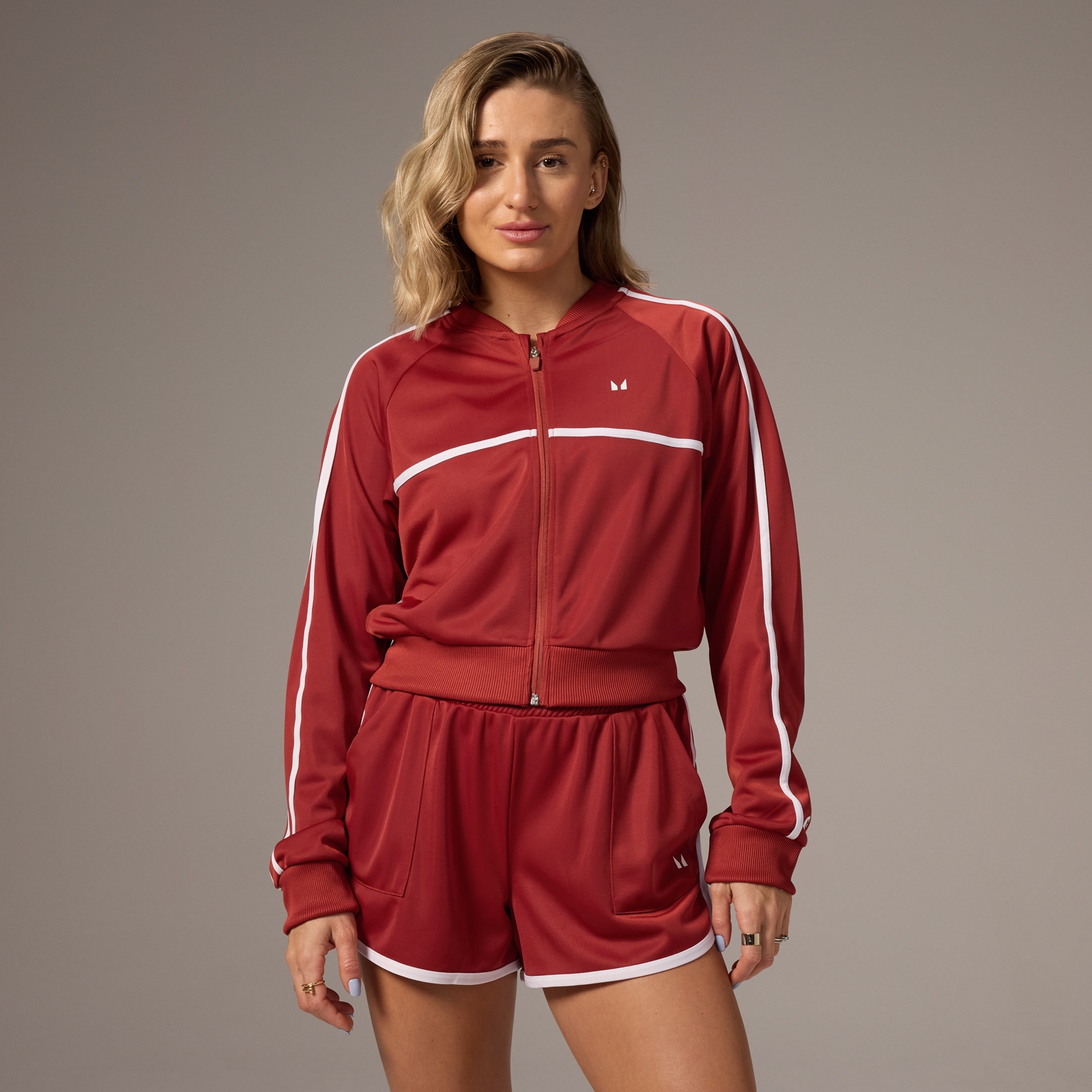 5059883456621 - X Tatiana Kontrast-Trainingsjacke mit Reißverschluss – Verwaschens Rostbraun - S 5059883456621 - X Tatiana Kontrast-Trainingsjacke mit Reißverschluss – Verwaschens Rostbraun - S
