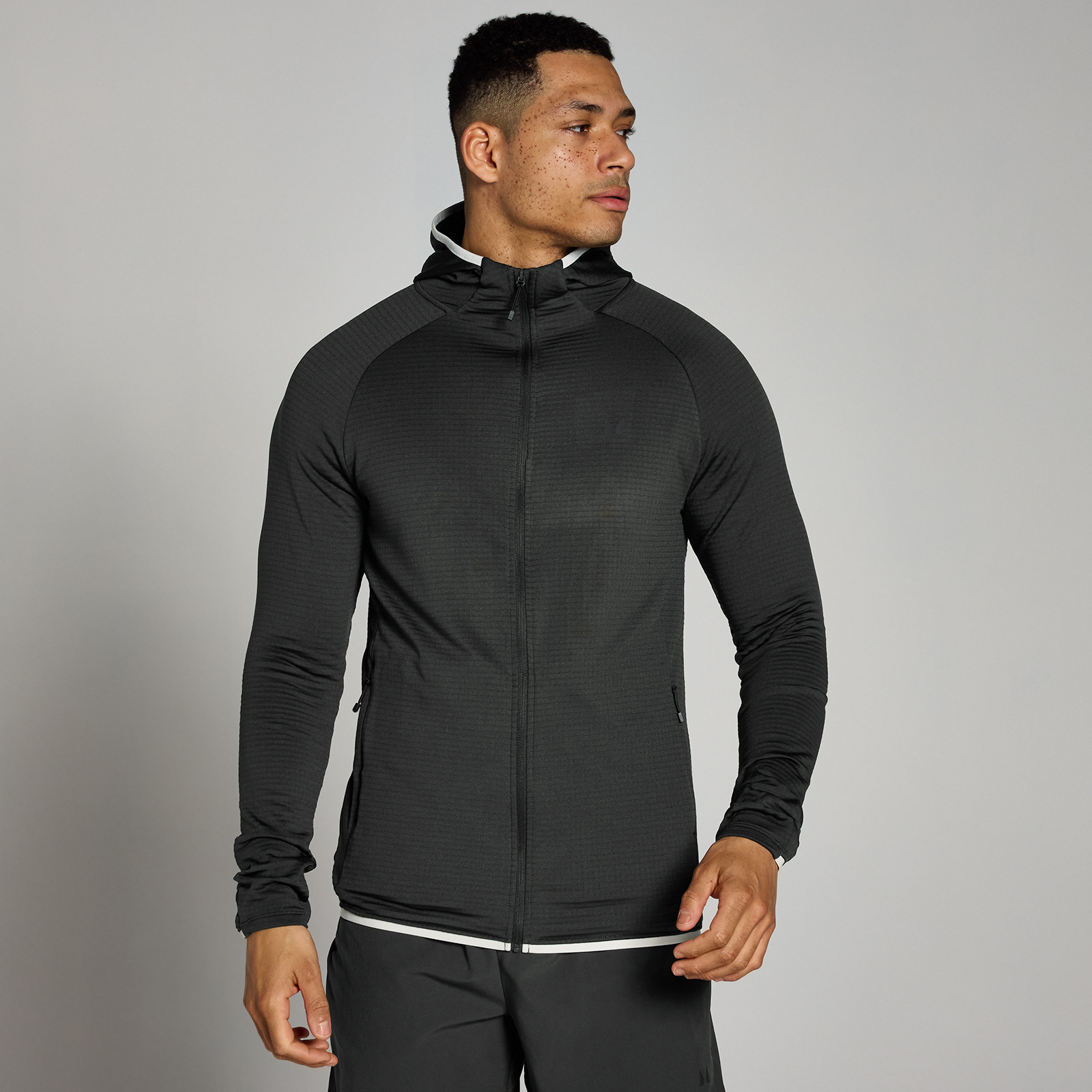 5059883458502 - Herren Tempo Leichter Kapuzenpulli – Verwaschenes Schwarz - XL