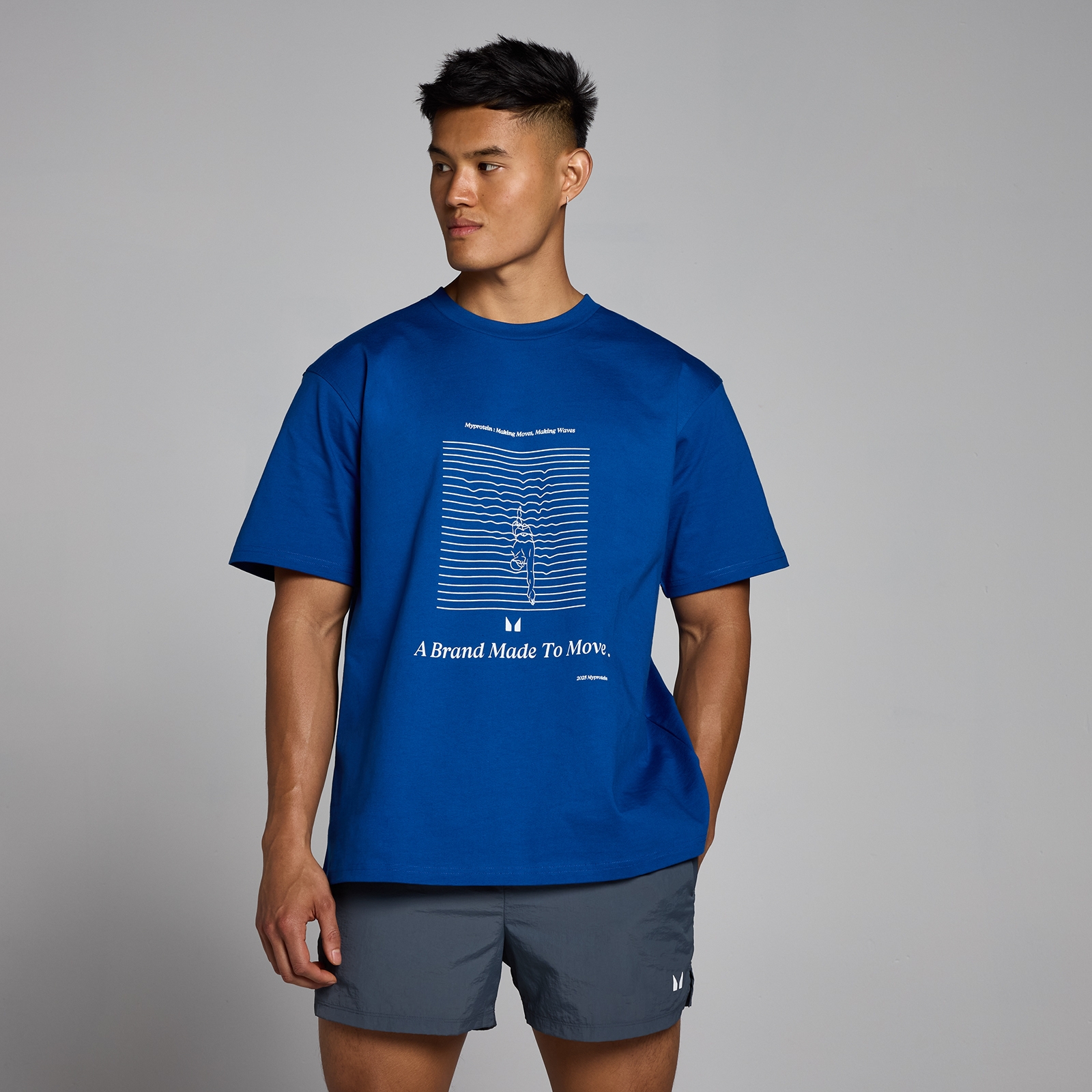 5059883460147 - Swim Grafik-T-Shirt – True Blue - XXL - XXXL
