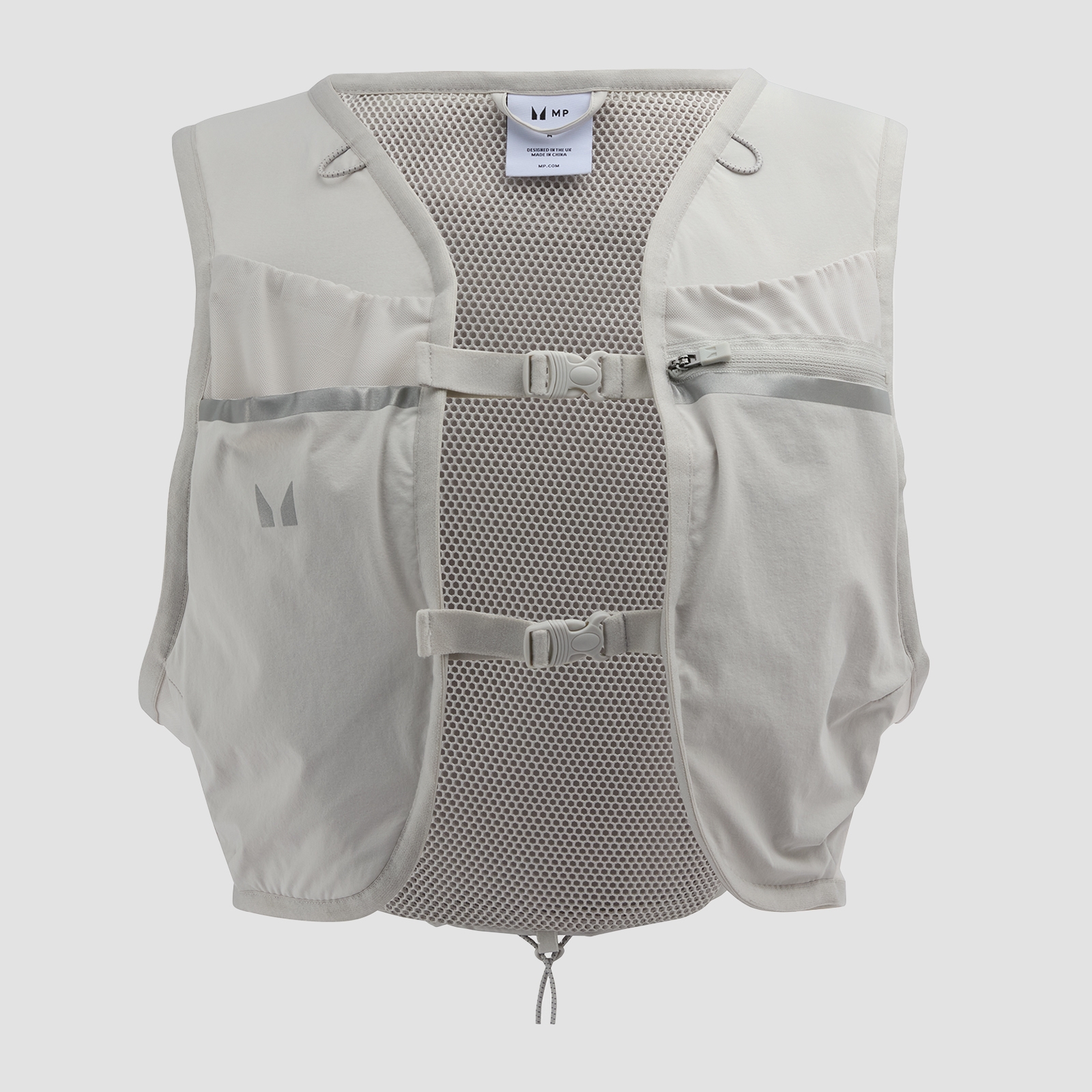 5059883460512 - MP Unisex Hydration Vest & 2 Soft Running Bottles Bundle - Chrome - L