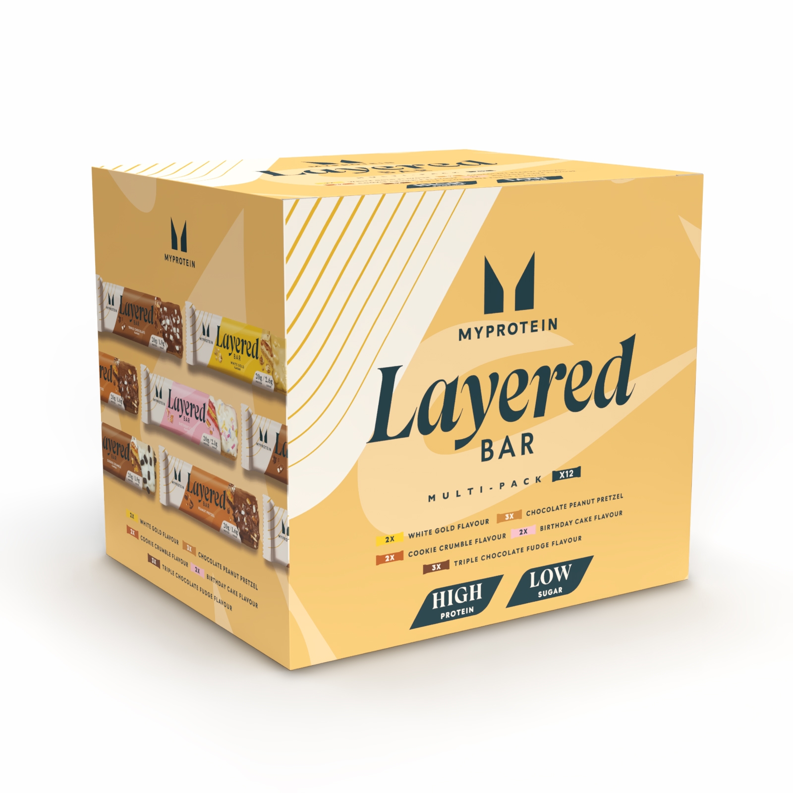 5059883473185 - Layered Protein Bar - 12Portionen - Multi-Pack 5 x Flavours