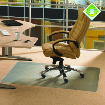 5060044741500 - Bodenschutzmatte Ecotex evolutionmat 75 x 120 cm Form O für Teppichböden transparent Polymer 5060044741500 Floortex