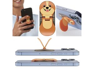 5060058361947 - zipgrips Puppy (Hund) 2 in 1 Handy-Griff & Aufsteller Sicherer Griff Halter für Smartphones Perfekte Selfies Ideal für Videos