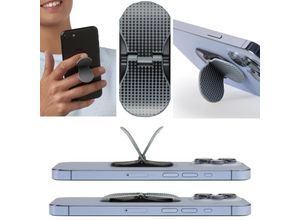 5060058362067 - zipgrips Black Dots 2 in 1 Handy-Griff & Aufsteller Sicherer Griff Halter für Smartphones Perfekte Selfies Ideal für Videos