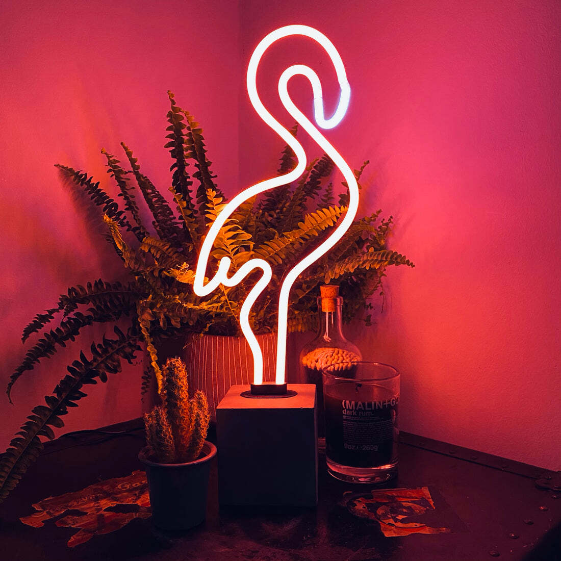 5060081503369 - Neonlampe mit Sockel Flamingo