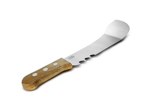 5060137380586 - Grillmachete mit Flaschenöffner silberfarben aus Edelstahl Griff aus Holz