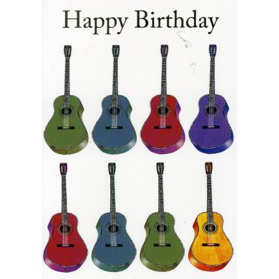 5060149339961 - Doppelkarte Happy Birthday mit Gitarren