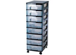 5060231633472 - Really Useful Box Aufbewahrungsbox DT1008 Schwarz Transparent Kunststoff 30 x 42 x 925 cm