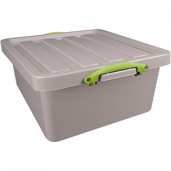 5060231634486 - Aufbewahrungsbox Recycling 315RDG 315 Liter mit Deckel außen 520x470x210mm Polypropylen 100 % recycelt taubengrau 50602316