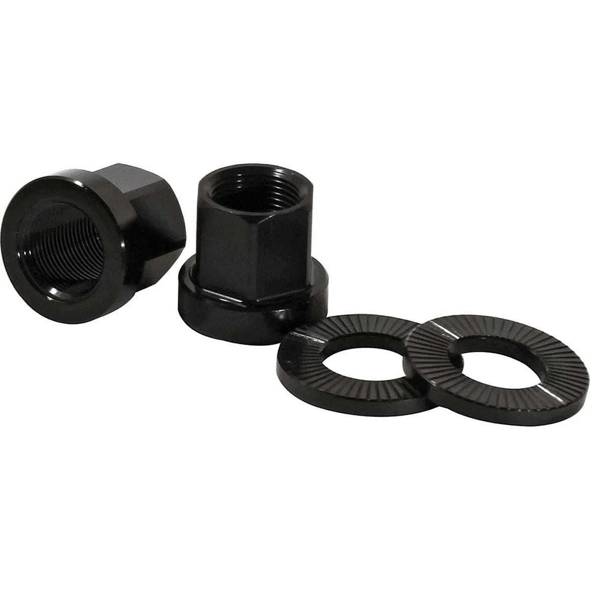 5060247028354 - Set Dadi und Unterlegscheiben Männlich 14 mm Aluminium Schwarz - Kompatibel mit 17 mm