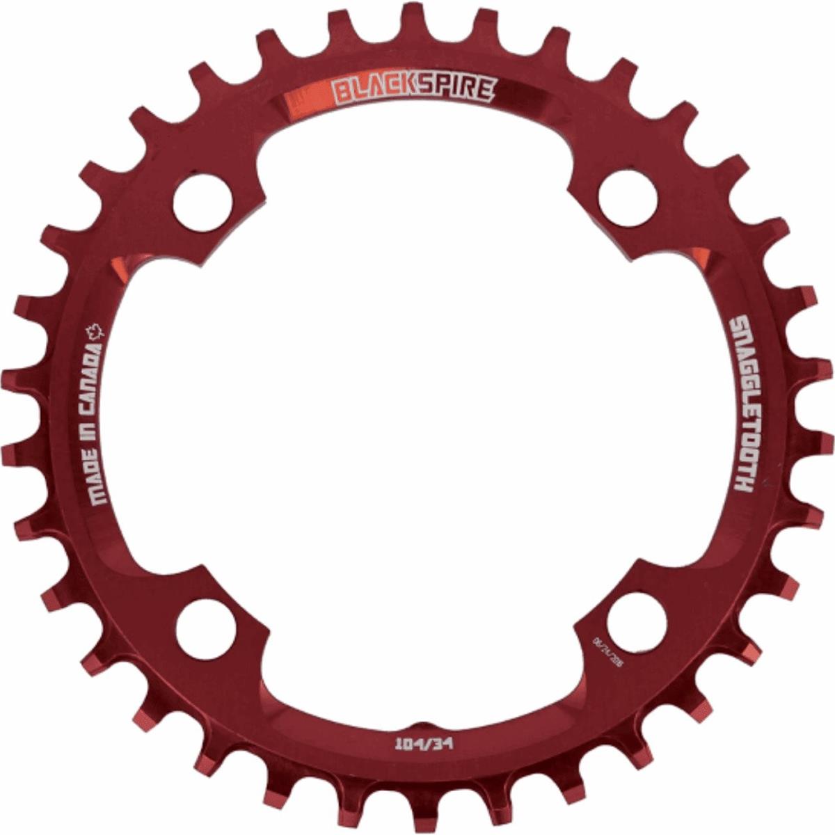 5060276568241 - Snaggletooth MTB Kettenblatt 30T 104BCD Rot für 11 12 Gang kompatibel mit SH12 und SRAM