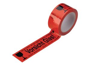 5060288740017 - Nordwest Handel Ag Lager - Warnklebeband pvc PVCVorsicht Glas L66 mB48mm rot RlENVIROPACK