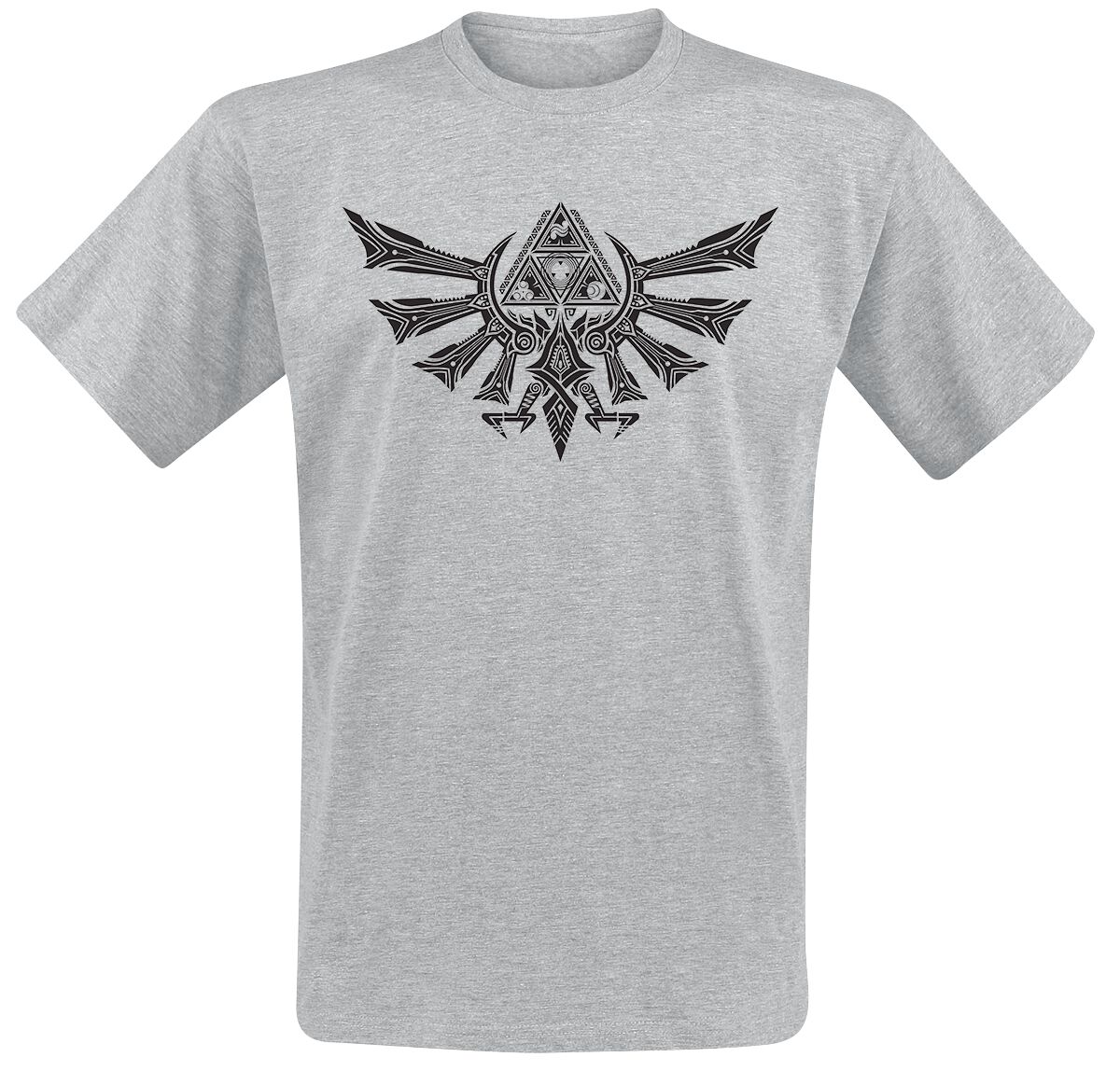 5060300138150 - Hyrule Tribal T-Shirt grau meliert in S