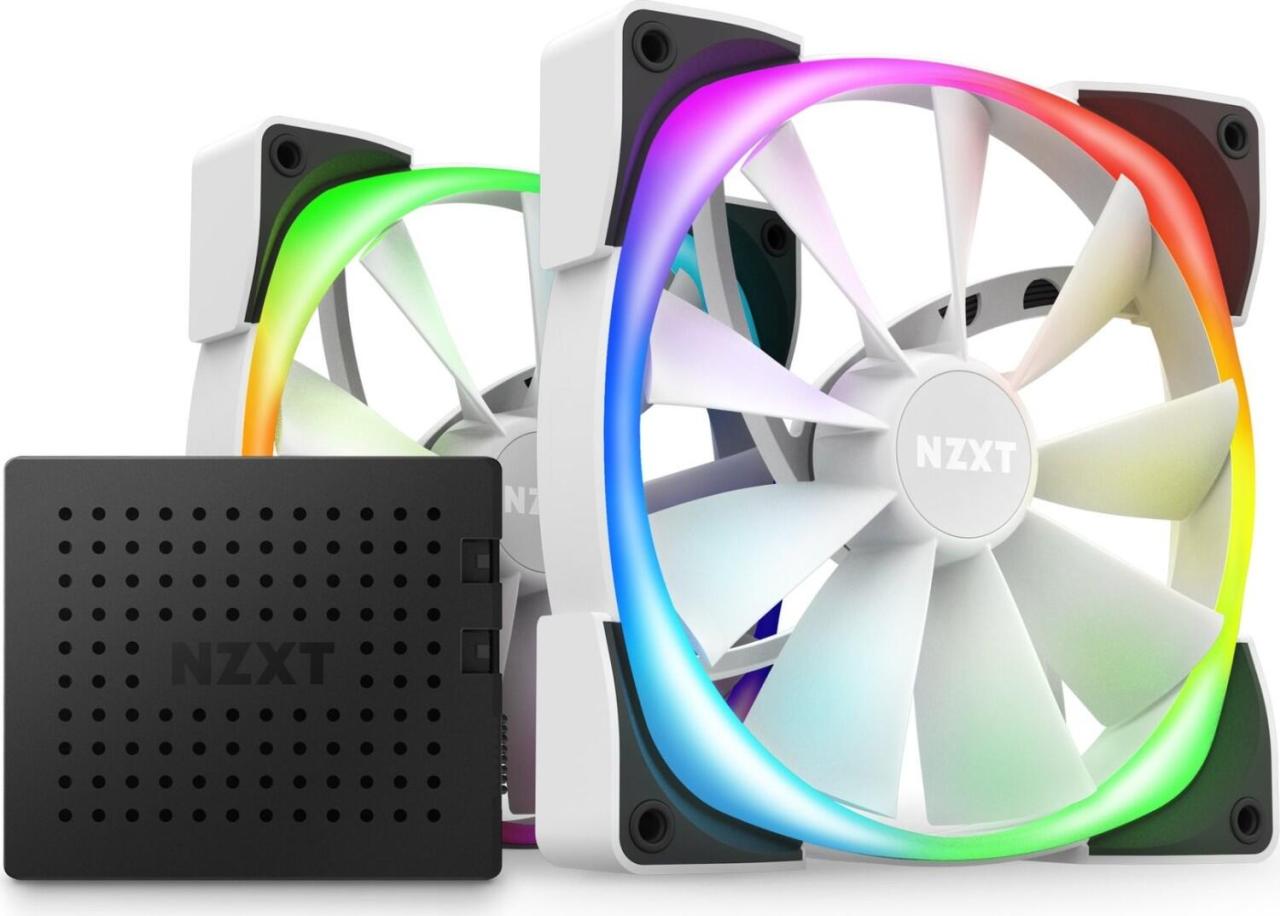 5060301697137 - NZXT Aer RGB Gehäuselüfter 140mm Schwarz 2er Pack