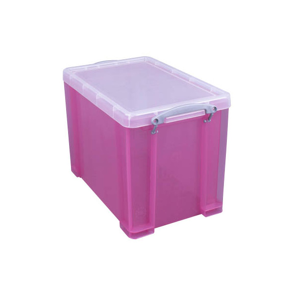 5060321920123 - Aufbewahrungsbox 19TBPK 19 Liter mit Deckel für A4 Hängemappen außen 395x255x290mm Kunststoff pink transparent 5060321920123