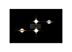 5060419717987 - Illuminati Lighting - Illuminati Molecular 4 LED-Pendelleuchte LED-Wandleuchte Schwarz mit Gold Modell a