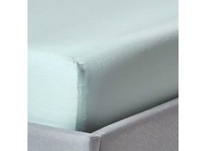 5060422534359 - Spannbettlaken Entenei blau extra hoch 46 cm 100% Bio Baumwolle 180 x 200 cm - Entenei Blau - Homescapes