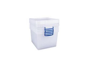 5060456651954 - Really Useful Boxes Aufbewahrungsboxen transparent mit Deckel 335L 5 Stück