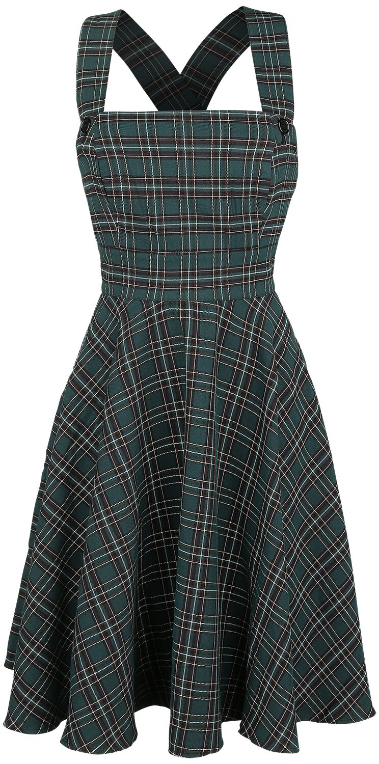 5060512801866 - Hell Bunny Peebles Pinafore Dress Mittellanges Kleid grün in XXL 5060512801866 - Hell Bunny Peebles Pinafore Dress Mittellanges Kleid grün in XXL