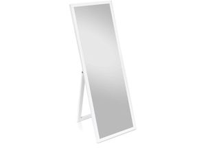 5060524221522 - Classic by Großer Standspiegel - 130x45 cm - Echtholz - Handgefertigter Wandpiegel - Weiss - Weiß - Casa Chic