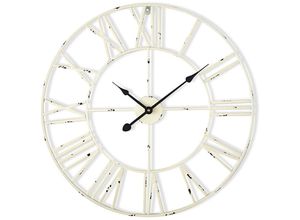 5060524221645 - Casa Chic - Queensway 60 Wanduhr Metallrahmen geräuschlos ø 60 cm - Weiß